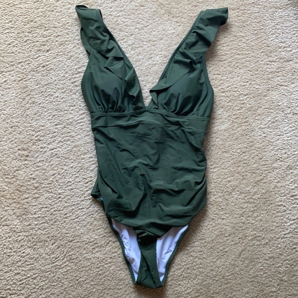 XL Cupshe Women’s V Neck One Piece - Green